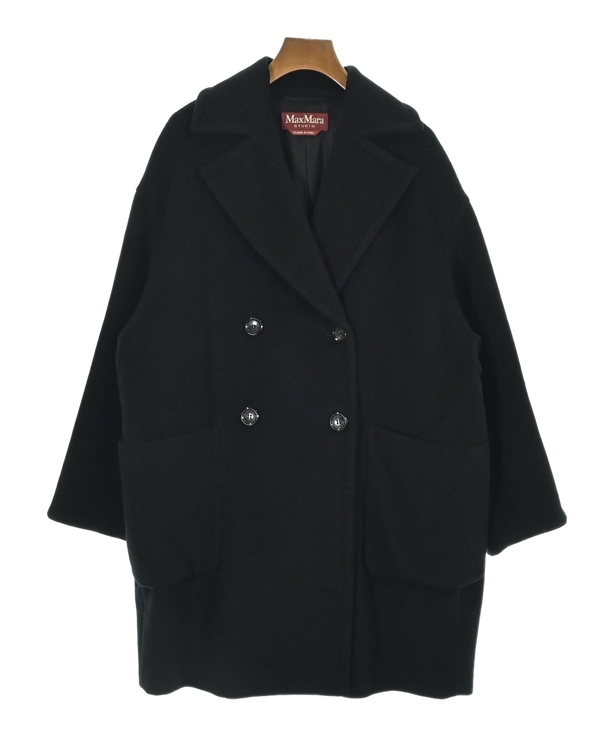 Max Mara（マックスマーラ）ステンカラーコート 黒 サイズ:38(S位