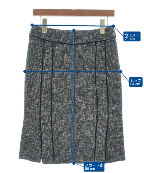 Max Mara（マックスマーラ）ひざ丈スカート グレー サイズ:40(M位) レディース/2200719890048