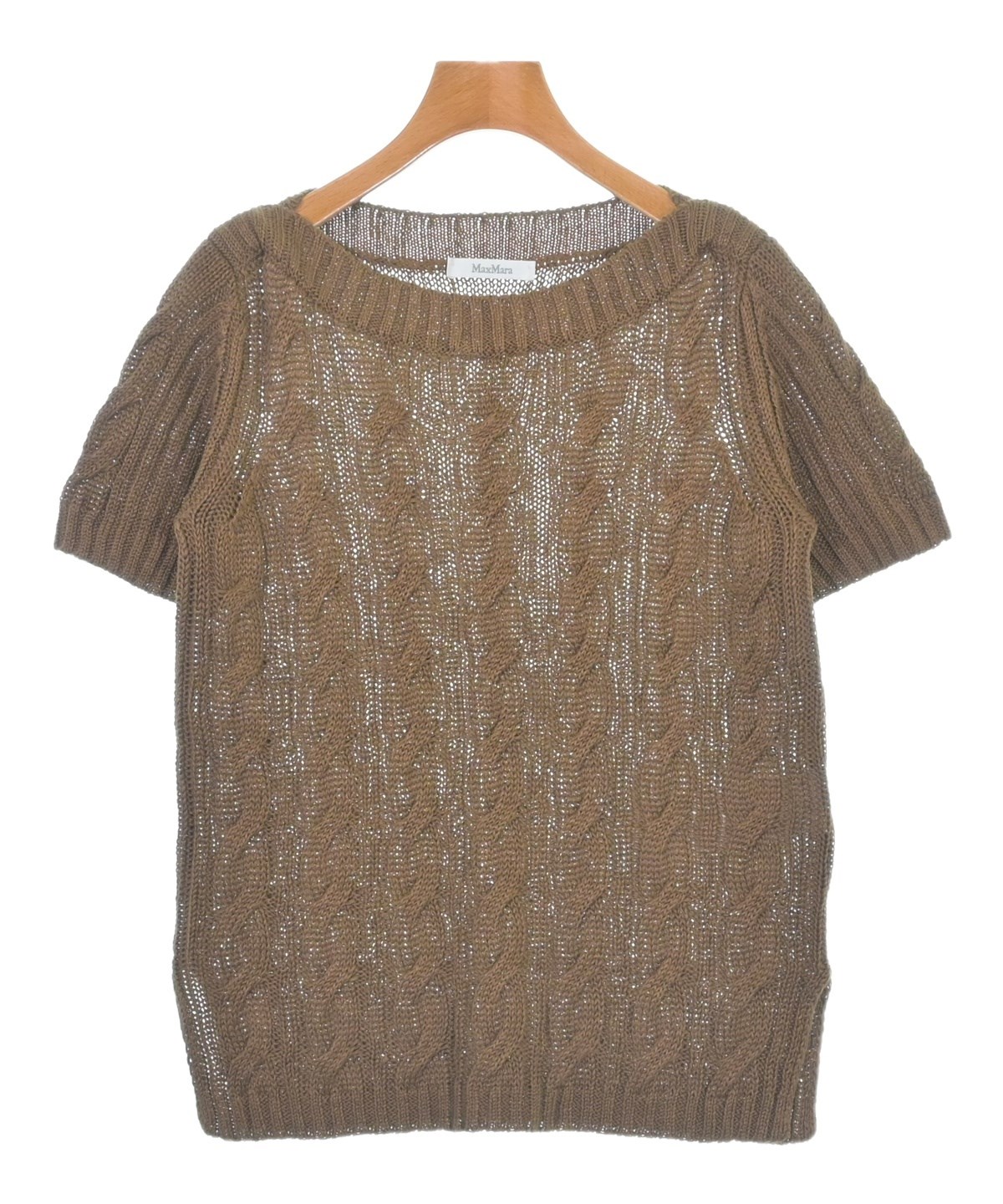 Max Mara マックスマーラ ニット・セーター S 茶系 【古着】【中古】 Max Mara - Max Mara マックスマーラ ニット・セーター S 茶系 【古着