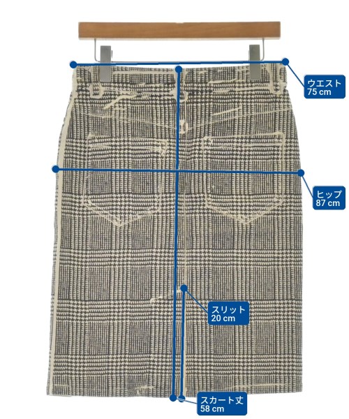 SPORTMAX（スポーツマックス）ひざ丈スカート 茶 サイズ:36(XS位) レディース/2200629782013