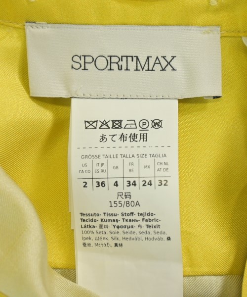 SPORTMAX（スポーツマックス）カジュアルシャツ 黄 サイズ:36(XS位) レディース/2200678381038