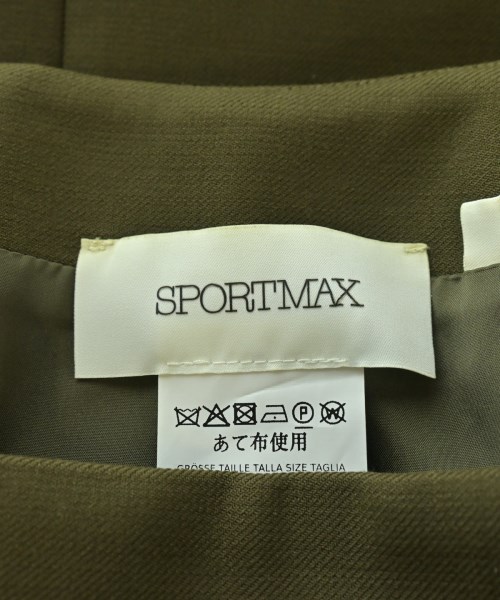 SPORTMAX（スポーツマックス）ひざ丈スカート カーキ サイズ:38(S位) レディース/2200698886155