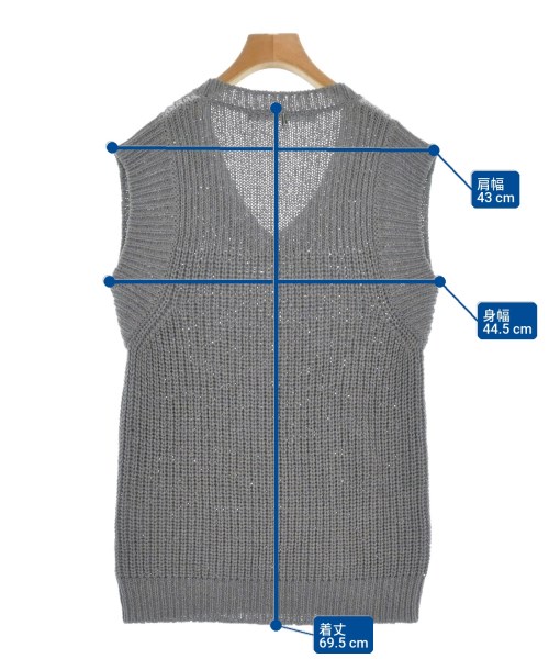 SPORTMAX（スポーツマックス）ベスト/ノースリーブ グレー サイズ:M レディース/2200620912020