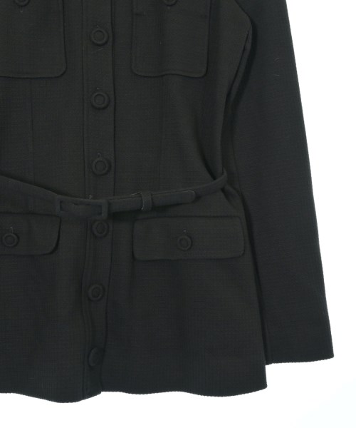 SPORTMAX（スポーツマックス）ノーカラージャケット 黒 サイズ:S レディース/2200705747028