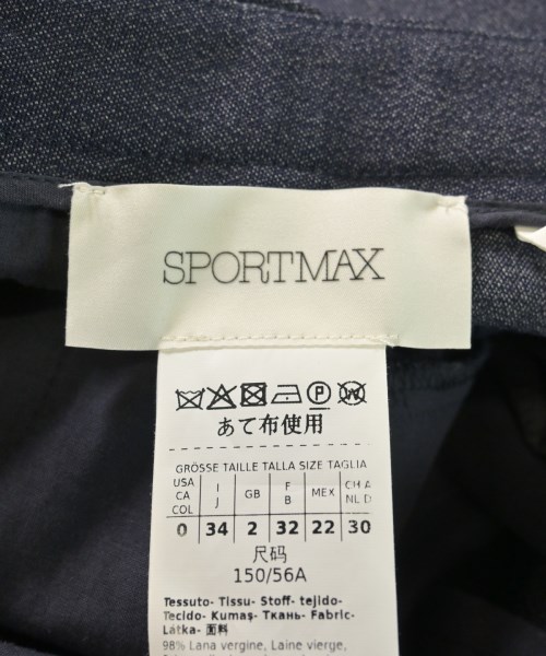 SPORTMAX（スポーツマックス）スラックス 紺 サイズ:34(XXS位) レディース/2200726728075
