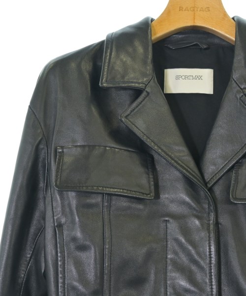 SPORTMAX（スポーツマックス）ライダース 黒 サイズ:38(S位) レディース/2200684772202