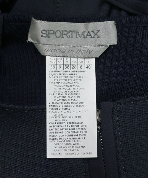 SPORTMAX（スポーツマックス）ワンピース 紺 サイズ:40(M位) レディース/2200684322353