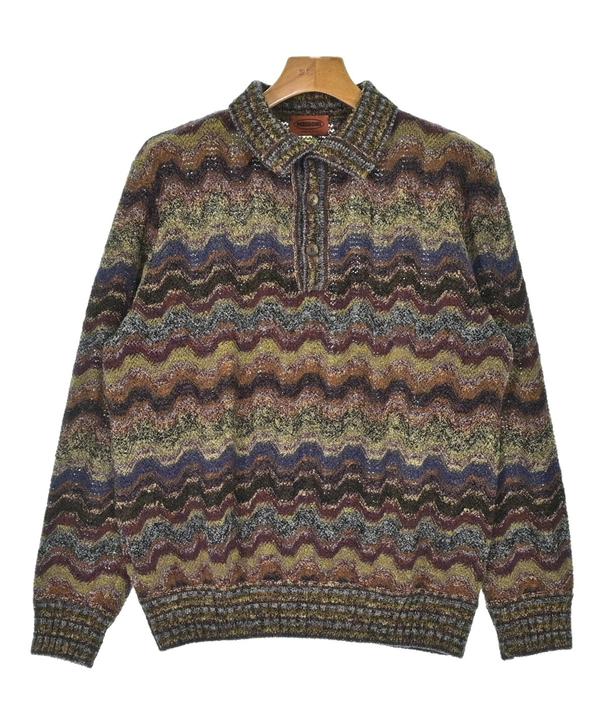 MISSONI（ミッソーニ）ニット・セーター 紫 サイズ:48(L位) メンズ
