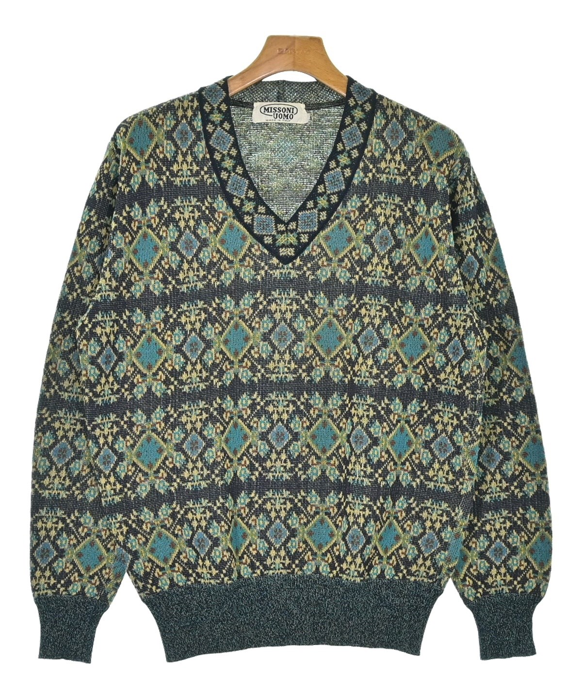 MISSONI（ミッソーニ）ニット・セーター 紺 サイズ:48(L位) メンズ