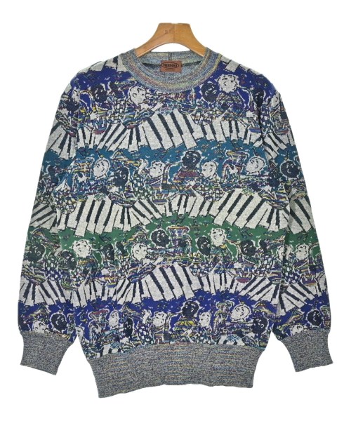 MISSONI(ミッソーニ)ニット・セーター 青 サイズ:50(XL位)/2200632774227