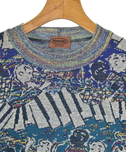 MISSONI（ミッソーニ）ニット・セーター 青 サイズ:50(XL位) メンズ/2200632774227