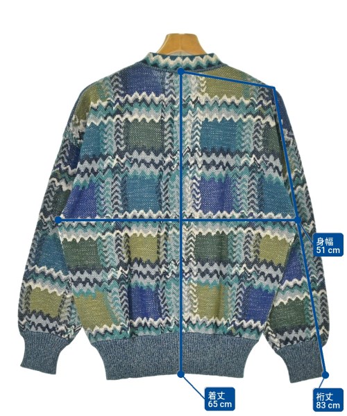 MISSONI（ミッソーニ）ニット・セーター 青 サイズ:48(L位) メンズ/2200632774302
