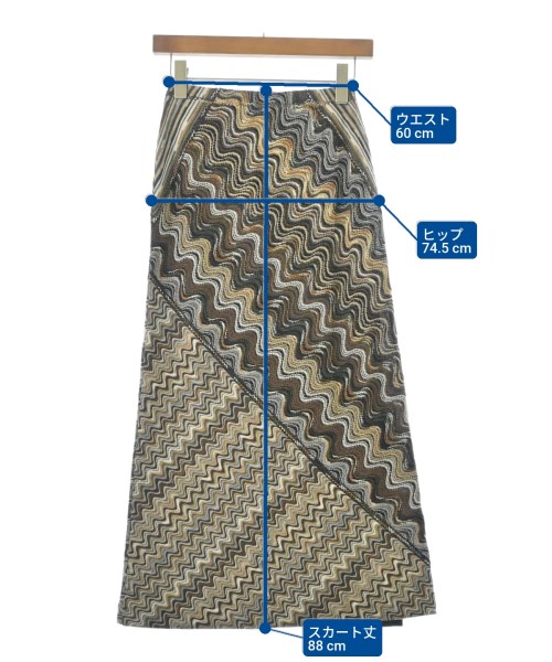 MISSONI（ミッソーニ）ロング・マキシ丈スカート 茶 サイズ:40(M位) レディース/2200642089069
