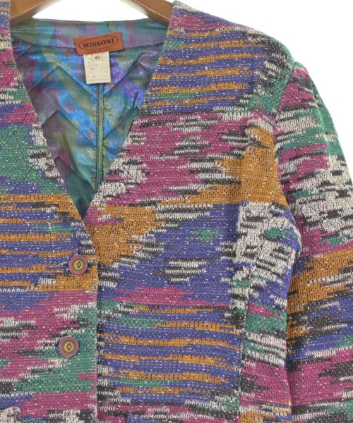 MISSONI（ミッソーニ）ノーカラージャケット 青 サイズ:42(M位) レディース/2200629683013
