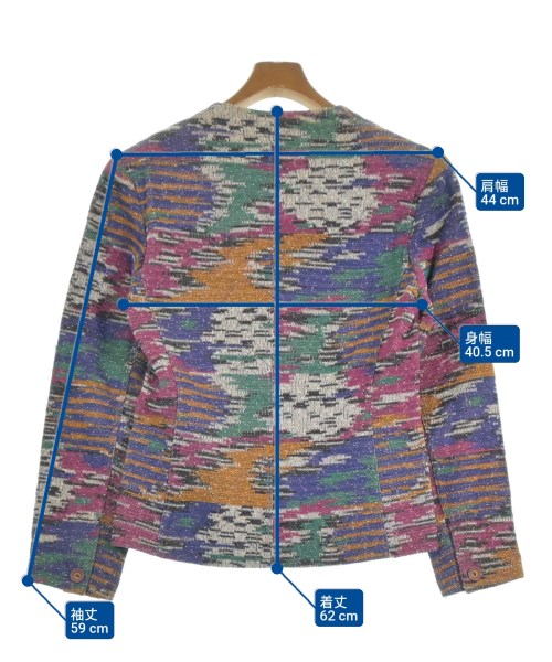 MISSONI（ミッソーニ）ノーカラージャケット 青 サイズ:42(M位) レディース/2200629683013