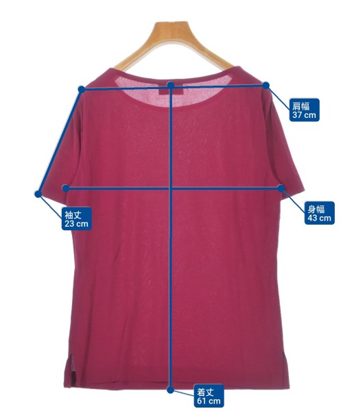 MISSONI（ミッソーニ）Tシャツ・カットソー 赤 サイズ:31(XL位) レディース/2200604954275
