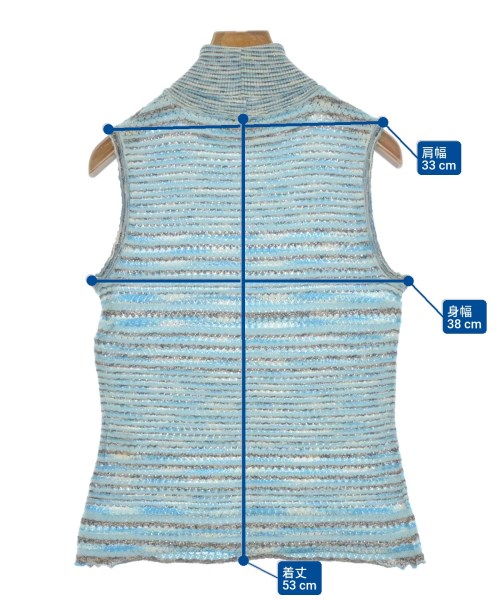 M MISSONI（エムミッソーニ）ベスト/ノースリーブ 青 サイズ:44(L位) レディース/2200694776030