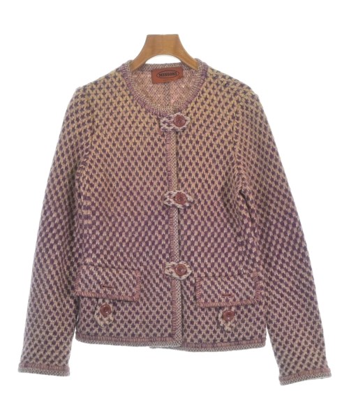 MISSONI(ミッソーニ)ノーカラージャケット ピンク サイズ:40(M位)/2200699245067