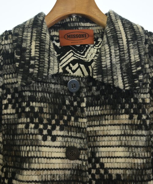 MISSONI（ミッソーニ）ステンカラーコート 黒 サイズ:48(XXL位) レディース/2200714391052
