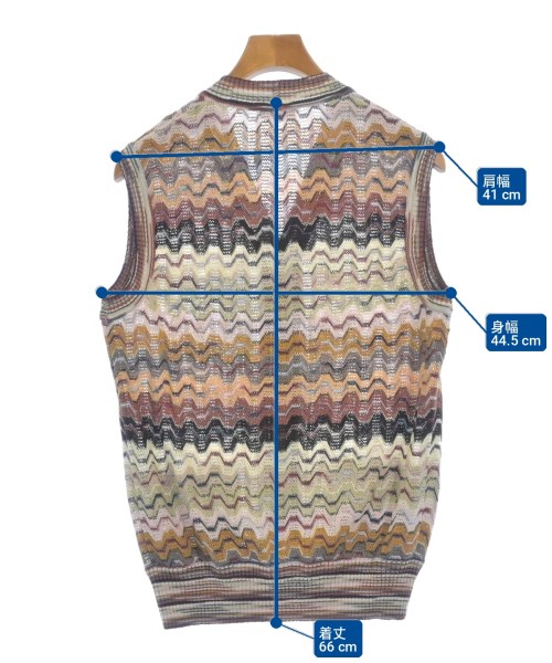 MISSONI（ミッソーニ）ベスト 茶 サイズ:50(XL位) メンズ/2200704308022
