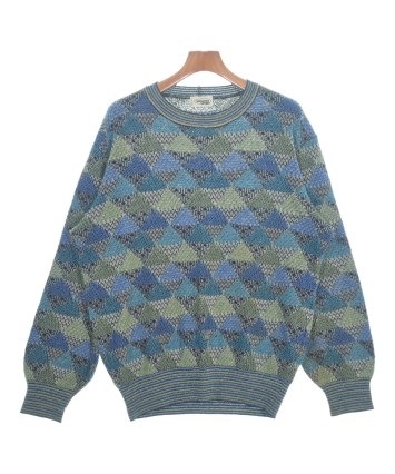 MISSONI（ミッソーニ）ニット・セーター 青 サイズ:50(XL位) メンズ