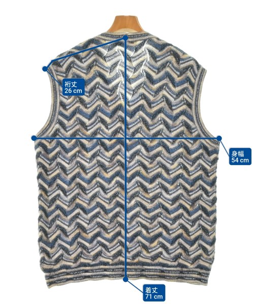 MISSONI（ミッソーニ）ベスト 紺 サイズ:56(XXL位) メンズ/2200666814111