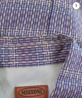 MISSONI（ミッソーニ）カジュアルシャツ 紫 サイズ:52(XL位) メンズ/2200666814234