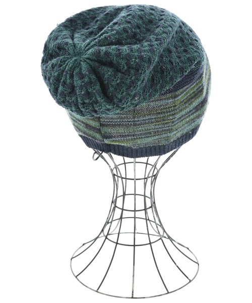 MISSONI（ミッソーニ）ニットキャップ・ビーニー 緑 サイズ:M レディース/2200734890108