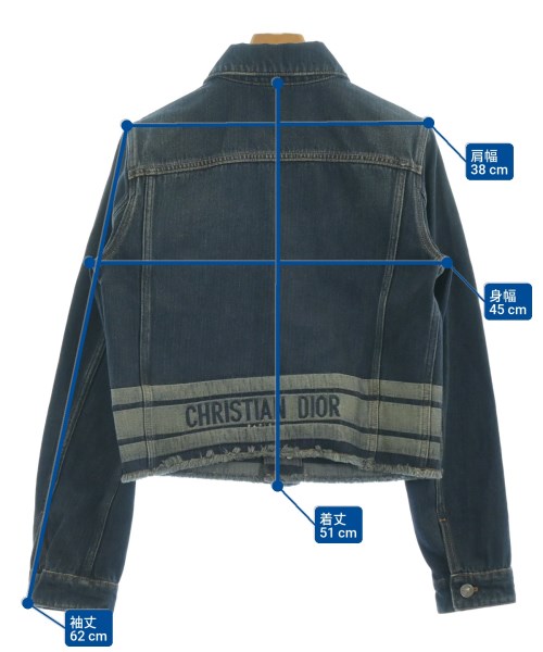 Christian Dior（クリスチャンディオール）デニムジャケット 紺 サイズ:42(M位) レディース/2200635592064