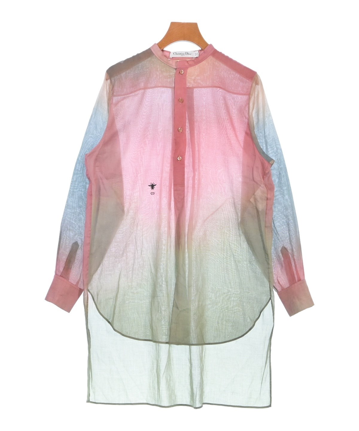【新品未使用】ディオール　Christian Dior ピンク シャツ M Christian Dior（クリスチャンディオール）カジュアルシャツ