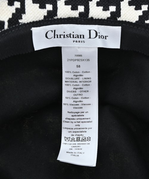 Christian Dior（クリスチャンディオール）ハット 黒 サイズ:58cm レディース/2200608730028