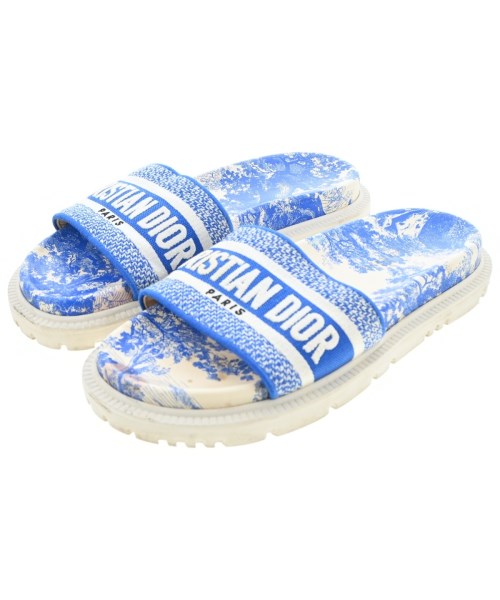 Christian Dior(クリスチャンディオール)サンダル 青 サイズ:EU37 1/2(24cm位)/2200693874546