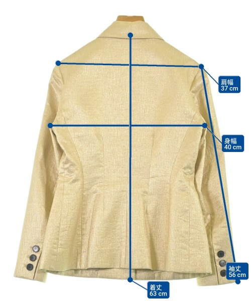 Christian Dior（クリスチャンディオール）ジャケット ゴールド サイズ:38(S位) レディース/2200701682156