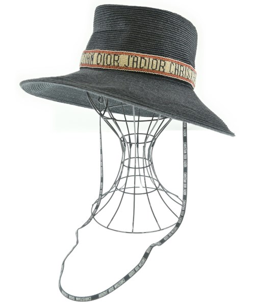 Christian Dior(クリスチャンディオール)ストローハット 紺 サイズ:-/2200651204316