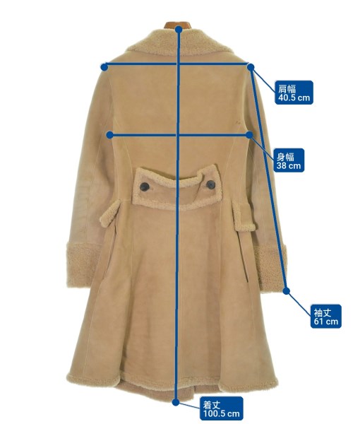 Christian Dior（クリスチャンディオール）ムートンコート ベージュ サイズ:38(S位) レディース/2200702421020