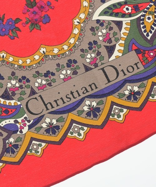 Christian Dior（クリスチャンディオール）バンダナ・スカーフ 赤 サイズ:- レディース/2200703866110