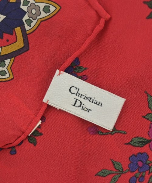 Christian Dior（クリスチャンディオール）バンダナ・スカーフ 赤 サイズ:- レディース/2200703866110