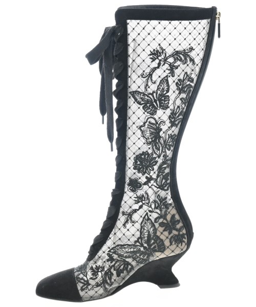 Christian Dior（クリスチャンディオール）ブーツ 黒 サイズ:37 1/2(24cm位) レディース/2200704064201