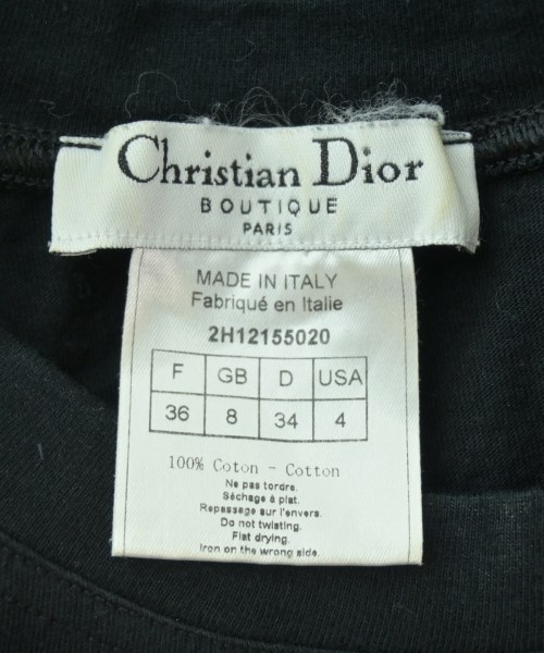 Christian Dior（クリスチャンディオール）Tシャツ・カットソー 黒 サイズ:36(XS位) レディース/2200716208280