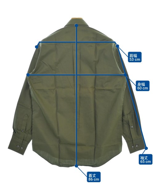 Corneliani（コルネリアーニ）カジュアルシャツ カーキ サイズ:40(L位) メンズ/2200720372885