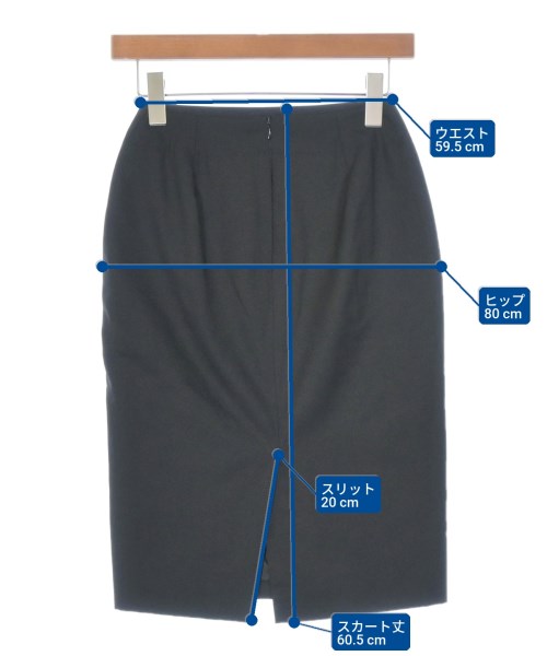 Kiton（キトン）ひざ丈スカート 黒 サイズ:36(XS位) レディース/2200675515054
