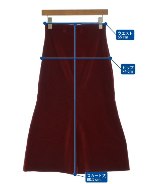 Kiton（キトン）ロング・マキシ丈スカート 赤 サイズ:40(M位) レディース/2200672032059