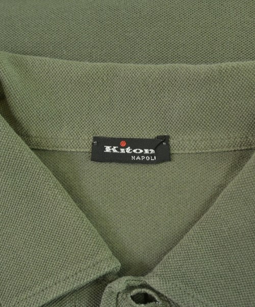 Kiton（キトン）Tシャツ・カットソー カーキ サイズ:M メンズ/2200682403344