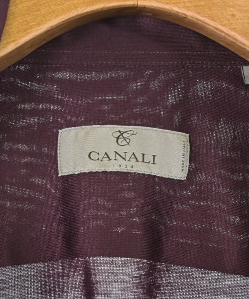 CANALI（カナリ）ドレスシャツ 赤 サイズ:M メンズ/2200698247154