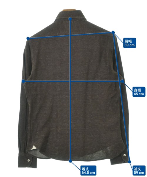 GUY ROVER（ギローバー）カジュアルシャツ 茶 サイズ:S メンズ/2200614701159