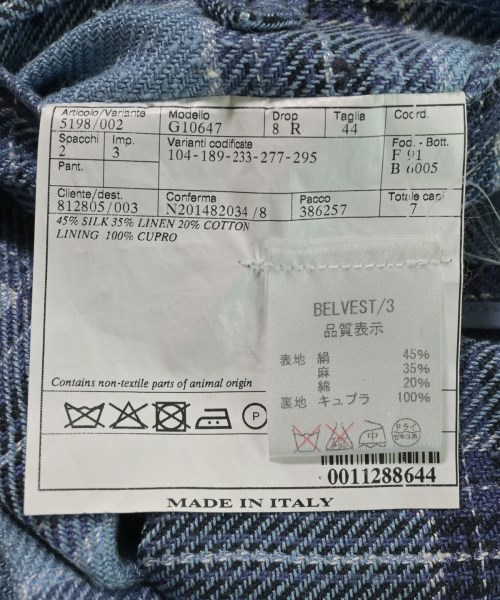 Belvest（ベルベスト）テーラードジャケット 青 サイズ:44(S位) メンズ/2200662521020