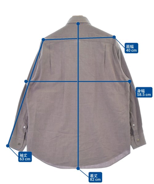 Brioni（ブリオーニ）カジュアルシャツ 紫 サイズ:L メンズ/2200639670058