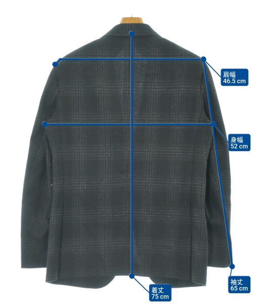 Brioni（ブリオーニ）テーラードジャケット 黒 サイズ:50(XL位) メンズ/2200659139184