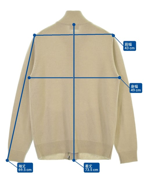 Brioni（ブリオーニ）カーディガン ベージュ サイズ:46(M位) メンズ/2200661182321