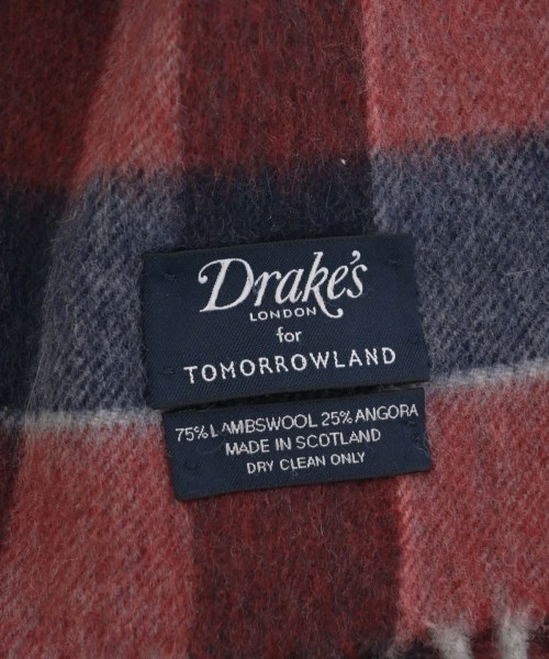 DRAKE'S（ドレイクス）マフラー 赤 サイズ:- メンズ/2200638764055